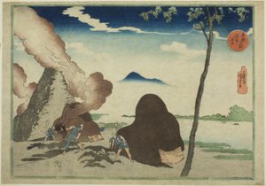 Asakusa Imado, från serien "Famous Places in the Eastern Capital (Toto Meisho)" av Utagawa Kuniyoshi