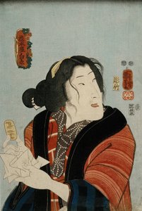 Bandō Shūka som Hashimotoya Shiraito av Utagawa Kuniyoshi