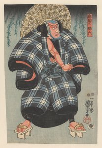 Daroku no Daraku near willow branches av Utagawa Kuniyoshi