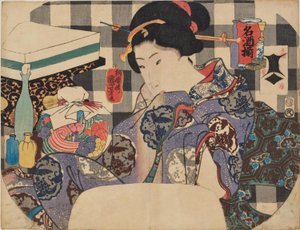Berömda sakémärken av Utagawa Kuniyoshi
