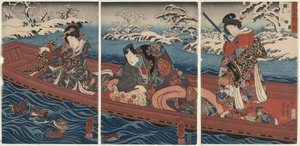 Fem element: vatten av Utagawa Kuniyoshi