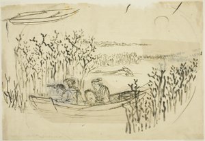 Samla tång på Omori av Utagawa Kuniyoshi