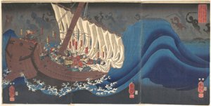 Tairas spöken i Daimotsubukten av Utagawa Kuniyoshi