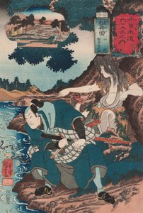 Matsuida: Matsui Tamijirō och Yamauba (17) av Utagawa Kuniyoshi