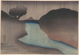 Ochanomizu i regnet av Utagawa Kuniyoshi