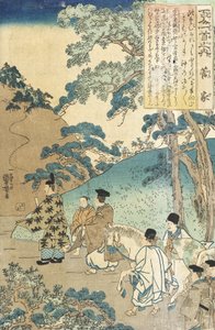 Dikt av Kanke (Sugawara no Michizane) av Utagawa Kuniyoshi