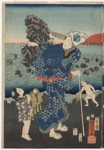 Soluppgång vid Futami Bay av Utagawa Kuniyoshi