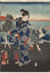 Soluppgång vid Futami Bay av Utagawa Kuniyoshi