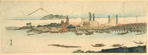 Scen vid Sumidafloden av Utagawa Kuniyoshi
