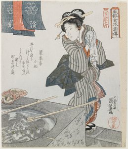 Handtvätt som mitate av Gongsun Sheng av Utagawa Kuniyoshi