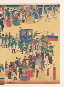 Procession av människor från de fem länderna av Utagawa Sadahide