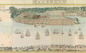 Panoramautsikt över Yokohama, ca 1860.