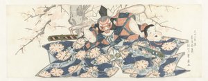 En krigare som håller en mortelstöt av Utagawa Toyohiro