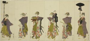 Parodi på en daimyo procession av Utagawa Toyohiro