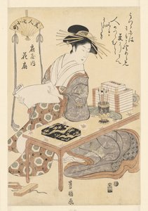 Kurtisan Ogiya från Hanaogi-huset Ogiya uchi hanaogi (titel på objekt) Skönheter som de sju Komachi (serietitel) Bijin nana Komachi (serietitel på objekt)
