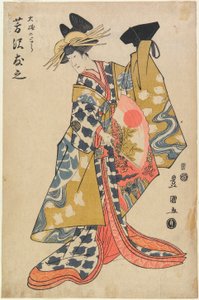 Skådespelaren Yoshizawa Yūshi som Ōiso no Tora av Utagawa Toyokuni