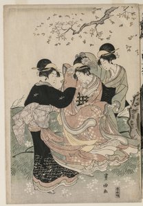 Körsbärsblommor i vinden av Utagawa Toyokuni