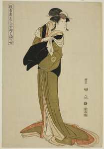 Hamamuraya: Segawa Kiku no Jyoi, från Teseries "Portrait of ac and rs on stage" av Utagawa Toyokuni I