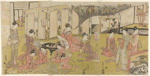 Kortspelet av Utagawa Toyokuni I