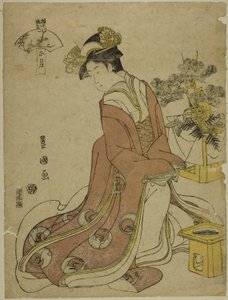 Den första månaden (Sho gatsu), från serien "Fashionable Twelve Months (Furyu junikagetsu)" av Utagawa Toyokuni I