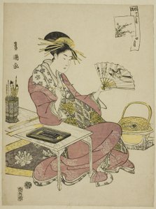 Den fjärde månaden (Shi gatsu), från serien "Fashionable Twelve Months (Furyu junikagetsu)" av Utagawa Toyokuni I