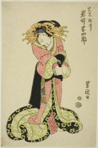Skådespelaren Iwai Hanshiro som kurtisan av Utagawa Toyokuni I