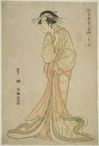 Yamatoya: Iwai Hanshiroi V As Okaru, från TV-serien av Utagawa Toyokuni I