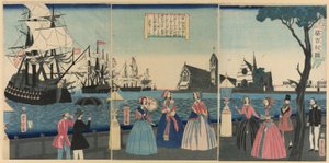 Yen gan d (brittiskt land) av Utagawa Yoshitora