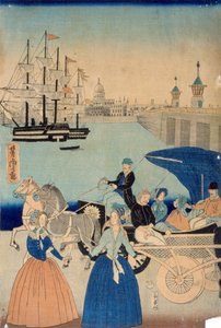 Bild från London, England av Utagawa Yoshitora