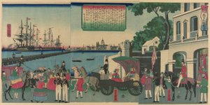 Tepo RT Ofondon, Sono Gand (avskedad från London, England), från Teseries (Bangkok Famous Places)” av Utagawa Yoshitora