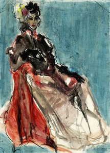 Elegant modeporträtt