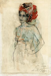 Elegant kvinna med turban av Ute Rathmann