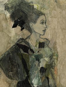 En elegant kvinnas profil