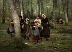Barn i skogen, 1891.