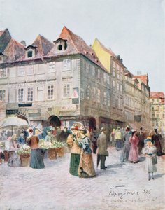 Havelska Ulice och Melantrichova Ulice, Prag, illustration från 