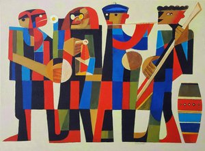 Four Musicians, 2017 (akryl på duk)