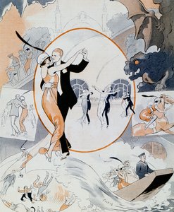 Dansscen, från tidningen La Vie Parisienne, Frankrike av Vald
