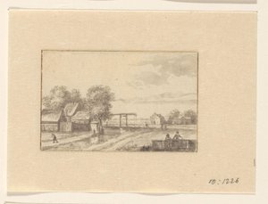 Landskap med hus och vindbrygga av Valentijn (possibly)