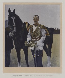 Porträtt av storhertig Paul Alexandrovich av Ryssland (färg litho) av Valentin Aleksandrovich (after) Serov