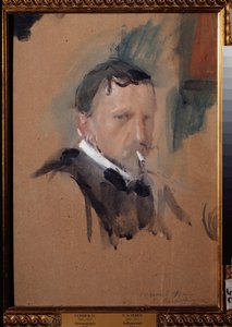 Självporträtt. Verk av Valentin Alexandrovich Serov (1865-1911), akvarell och gouache på papper av Valentin Aleksandrovich Serov