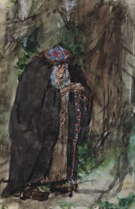 Naina. Kostymdesign för operan Ruslan och Lyudmila av M. Glinka av Valentin Aleksandrovich Serov