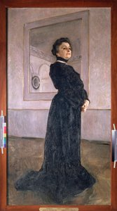 Porträtt av skådespelerskan Maria Yermolova (1853-1928). Målning av Valentin Alexandrovich Serov (1865-1911), olja på duk av Valentin Aleksandrovich Serov