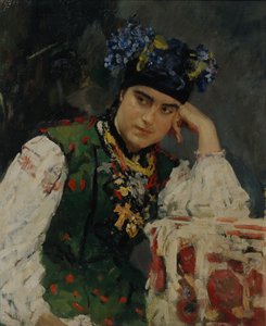 Porträtt av Sofia Dragomirov, 1889 av Valentin Aleksandrovich Serov
