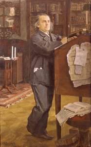 Porträtt av kompositören Alexander Serov 1820-1871, 1889 av Valentin Aleksandrovich Serov