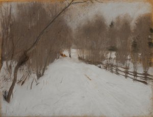 Vintervägen till Domotkanovo, 1904 av Valentin Aleksandrovich Serov