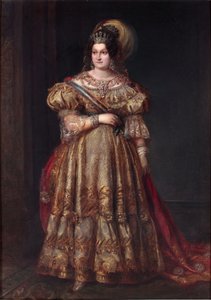 Marie Christine Ferdinande de Bourbon, Princess Royal av de två Sicilierna - Marie-Christine de Bourbon-Siciles (1806-1878) - Porträtt av Maria Christina av de två Sicilierna (1806-1878) av Carderera y Solano, Valentin (1796-1880) . Olja på duk, storlek: 1 av Valentin Carderera y Solano