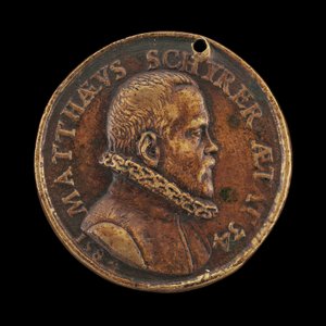 Matthaus Schyrer, född 1550, boktryckare [framsidan], 1584. av Valentin Maler
