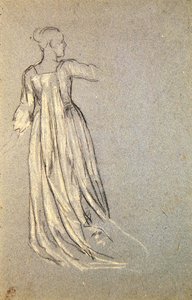 Studie till "A Bientot", ca 1875 (krita på papper) av Valentine Cameron Prinsep