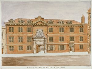 Framifrån av Blackwell Hall, City of London, 1806