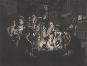 En filosof som visar ett experiment på luftpumpen, 1769. av Valentine Green